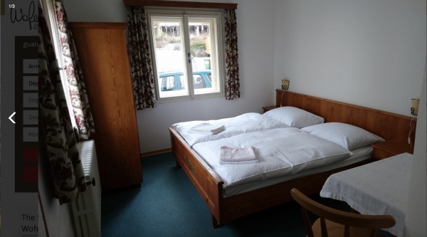 čisté pokoje pro dva v penzionu Alpenblick